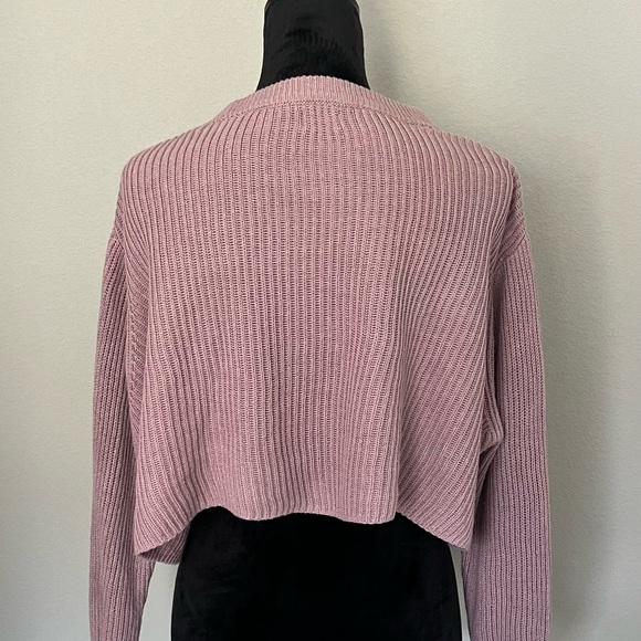 Cotton On Purple Cropped Crew Neck Pullover Sweater size Medium - Picture 7 of 8